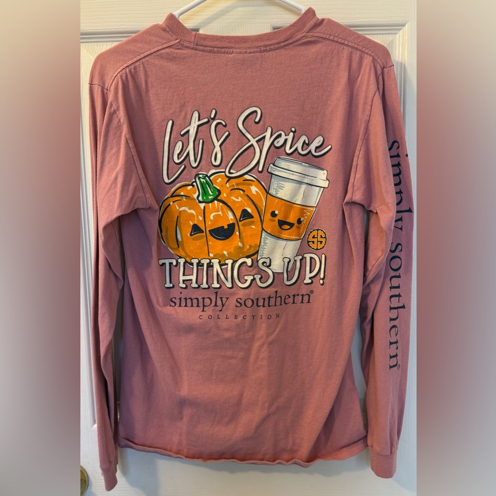Simply Southern Women’s Let's Spice Things Up Long Sleeve Shirt - Mauve